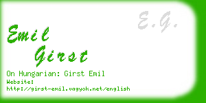 emil girst business card